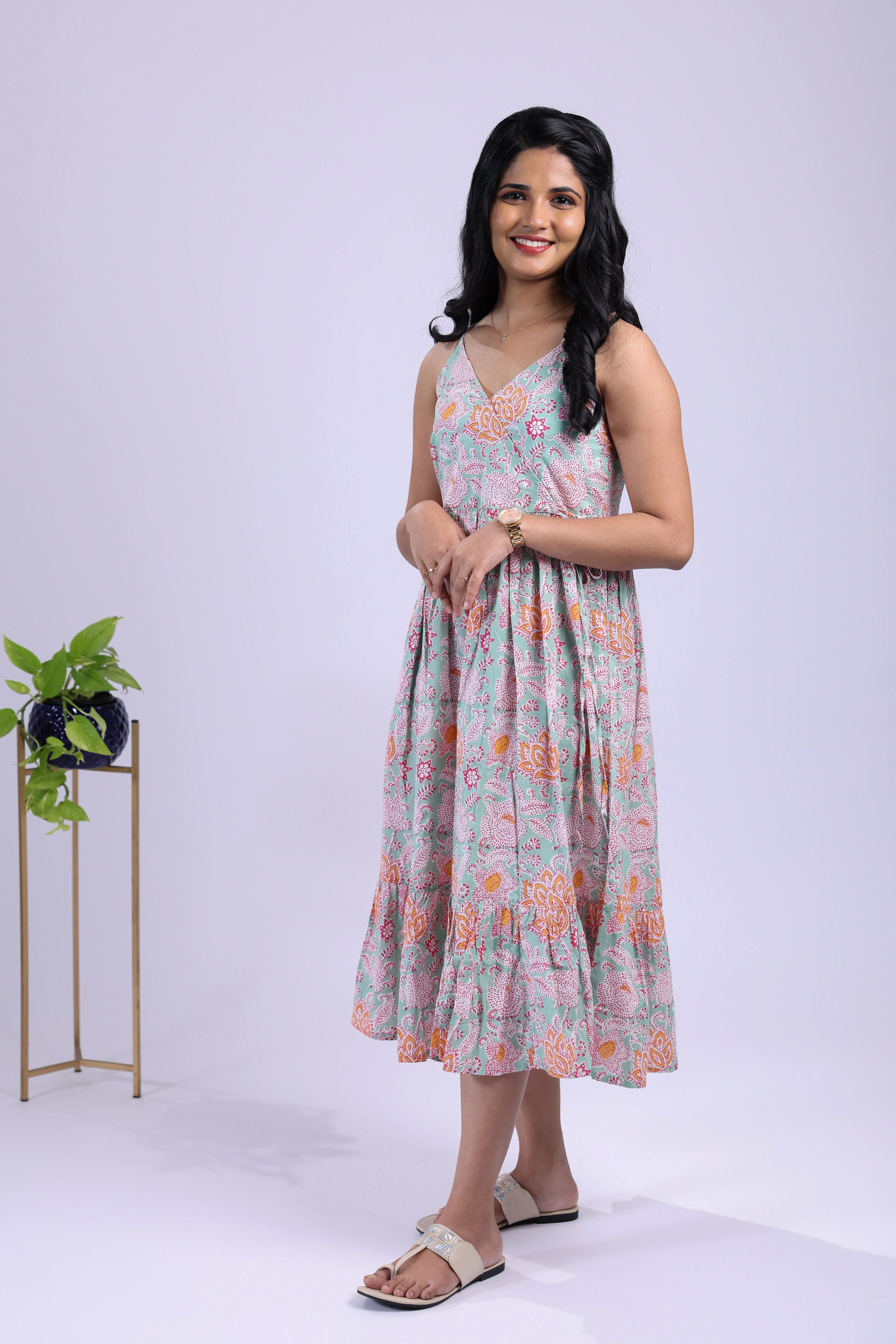 TWD112 – Spaghetti Strap Cotton Dress