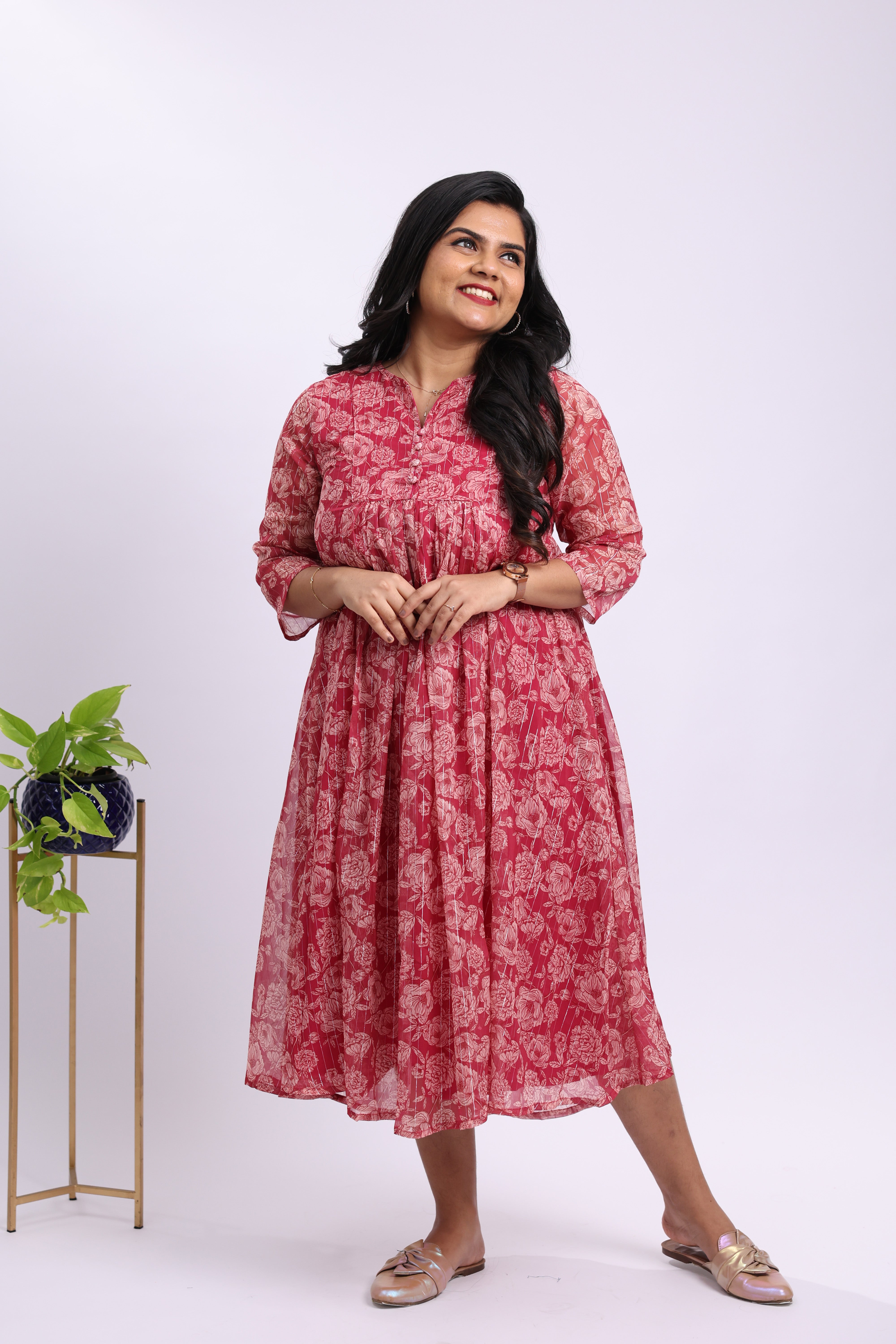 TWK102 - Roselle Bloom Kurta