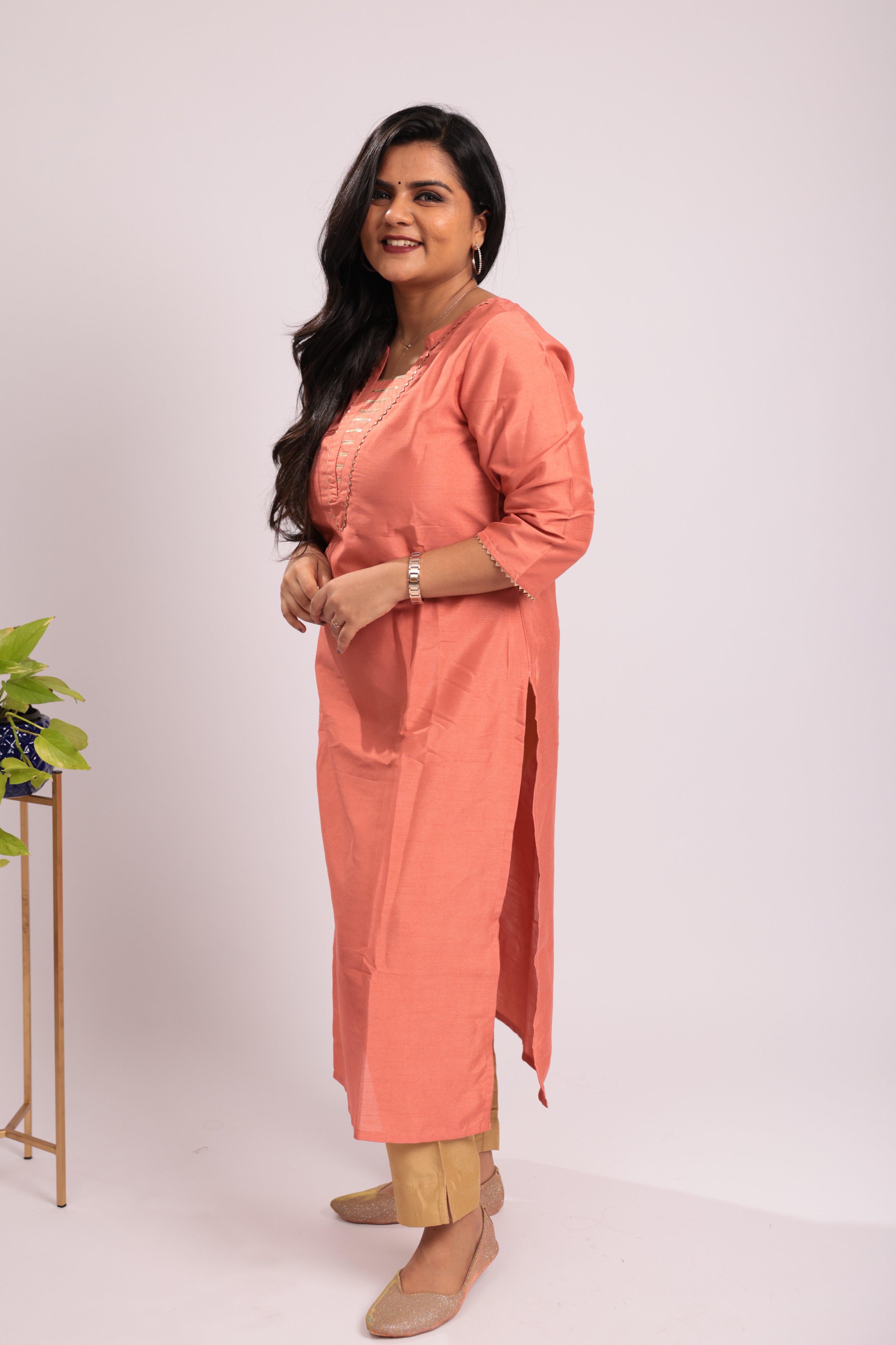 TWK105 - Blush Glow Silk Blend Kurta
