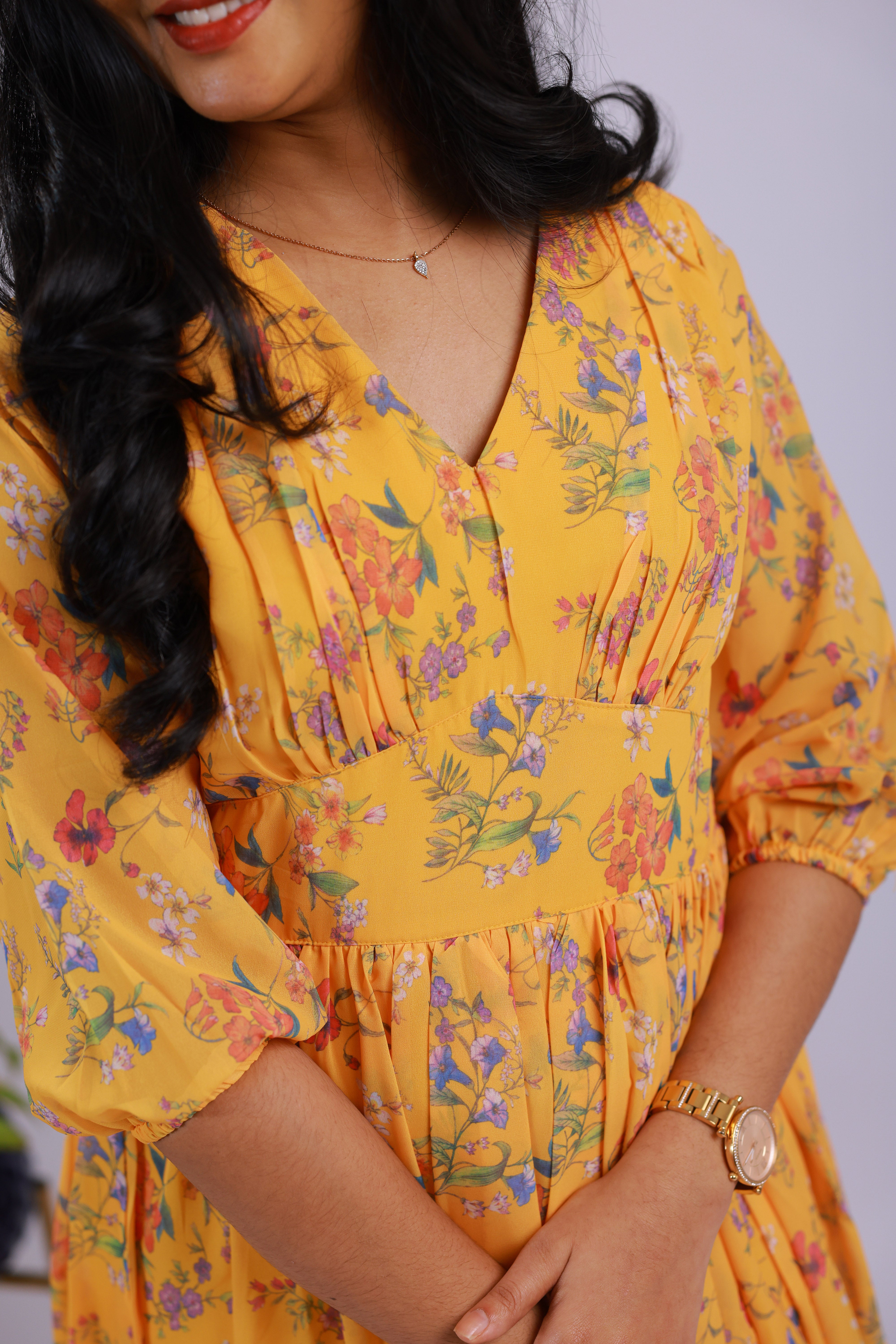 TWD106 – Georgette Floral Midi Dress