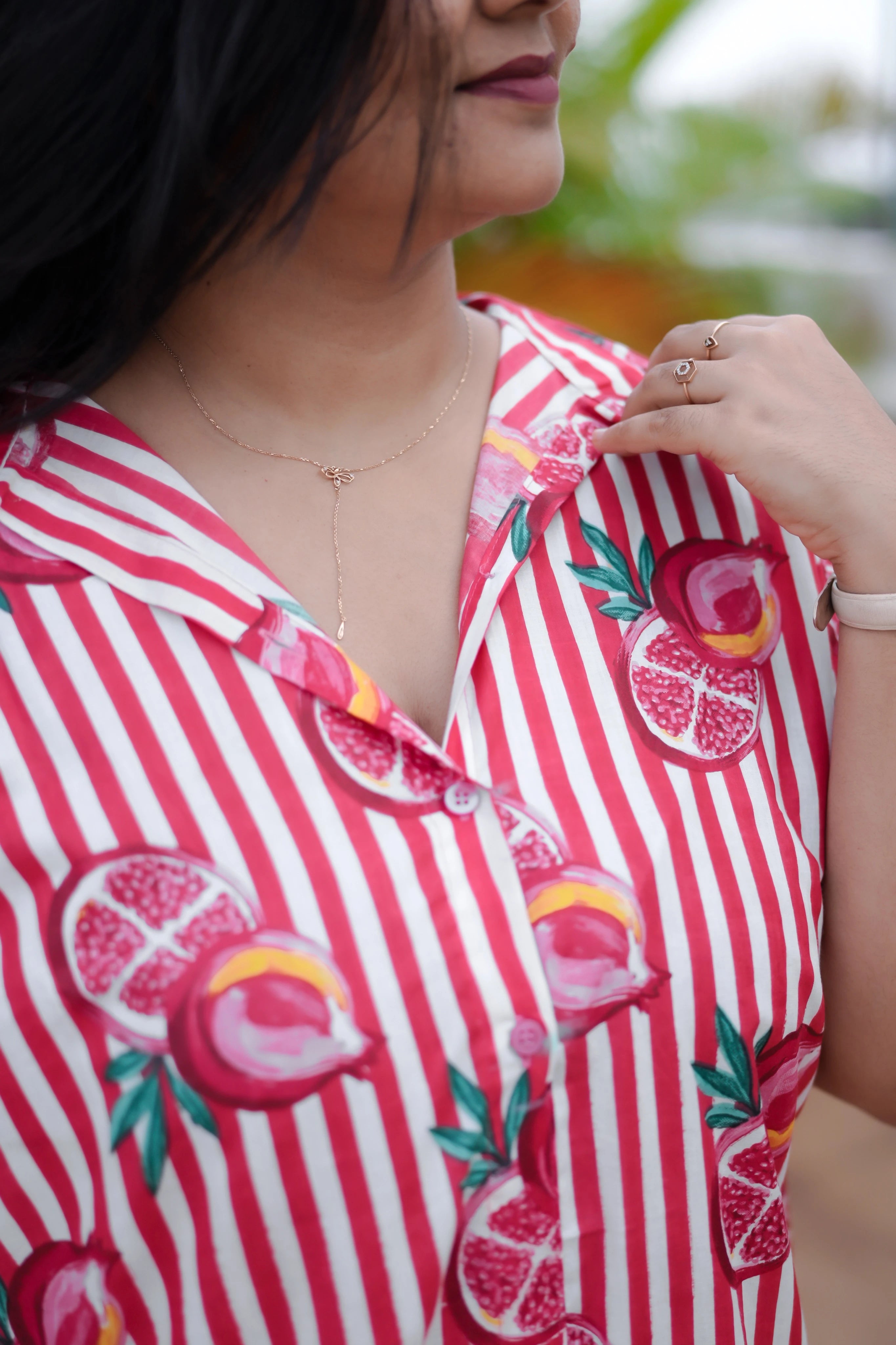 Berry Bliss Striped Free Size Dress