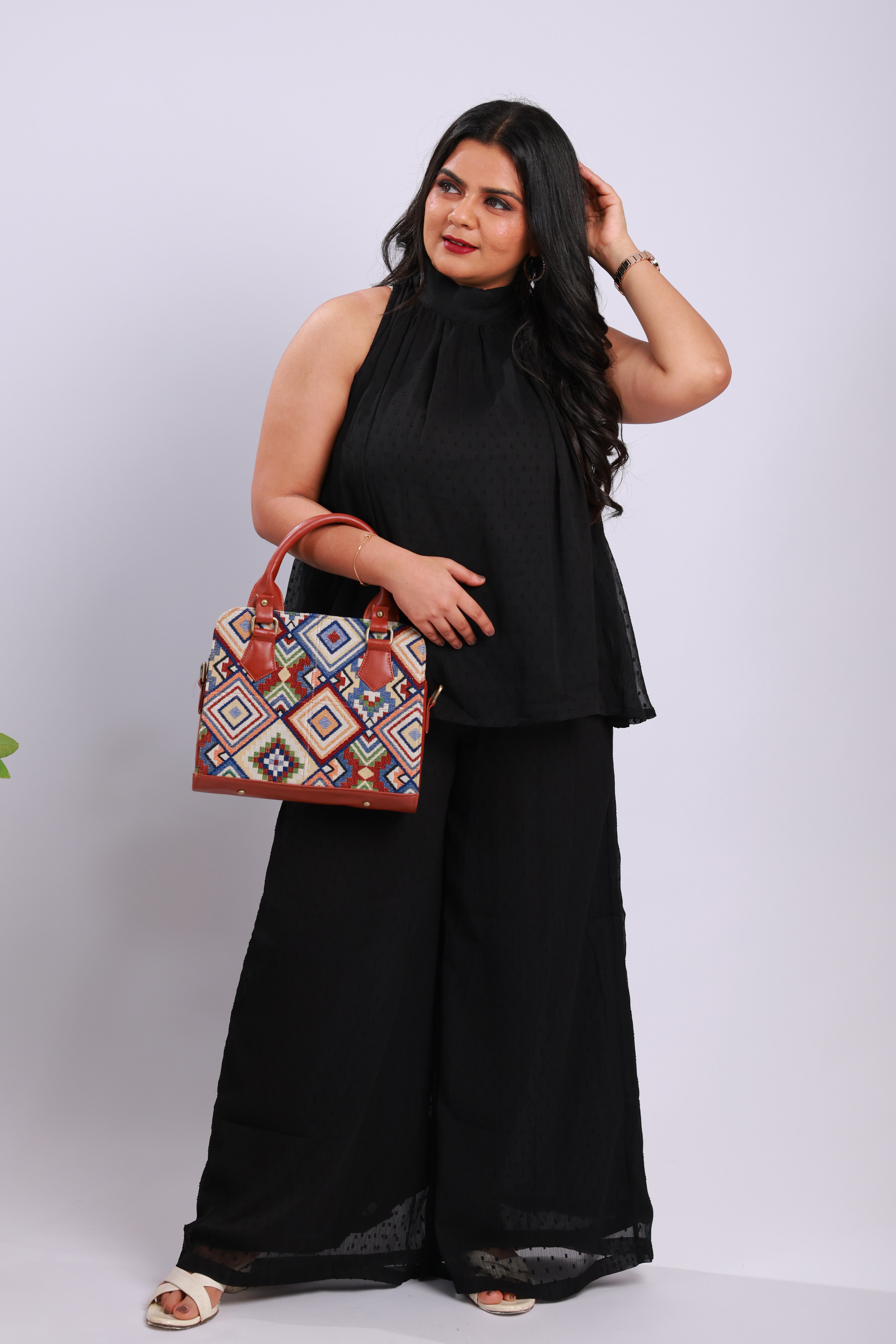 TWCO101 – Black Chiffon Co-Ord Set