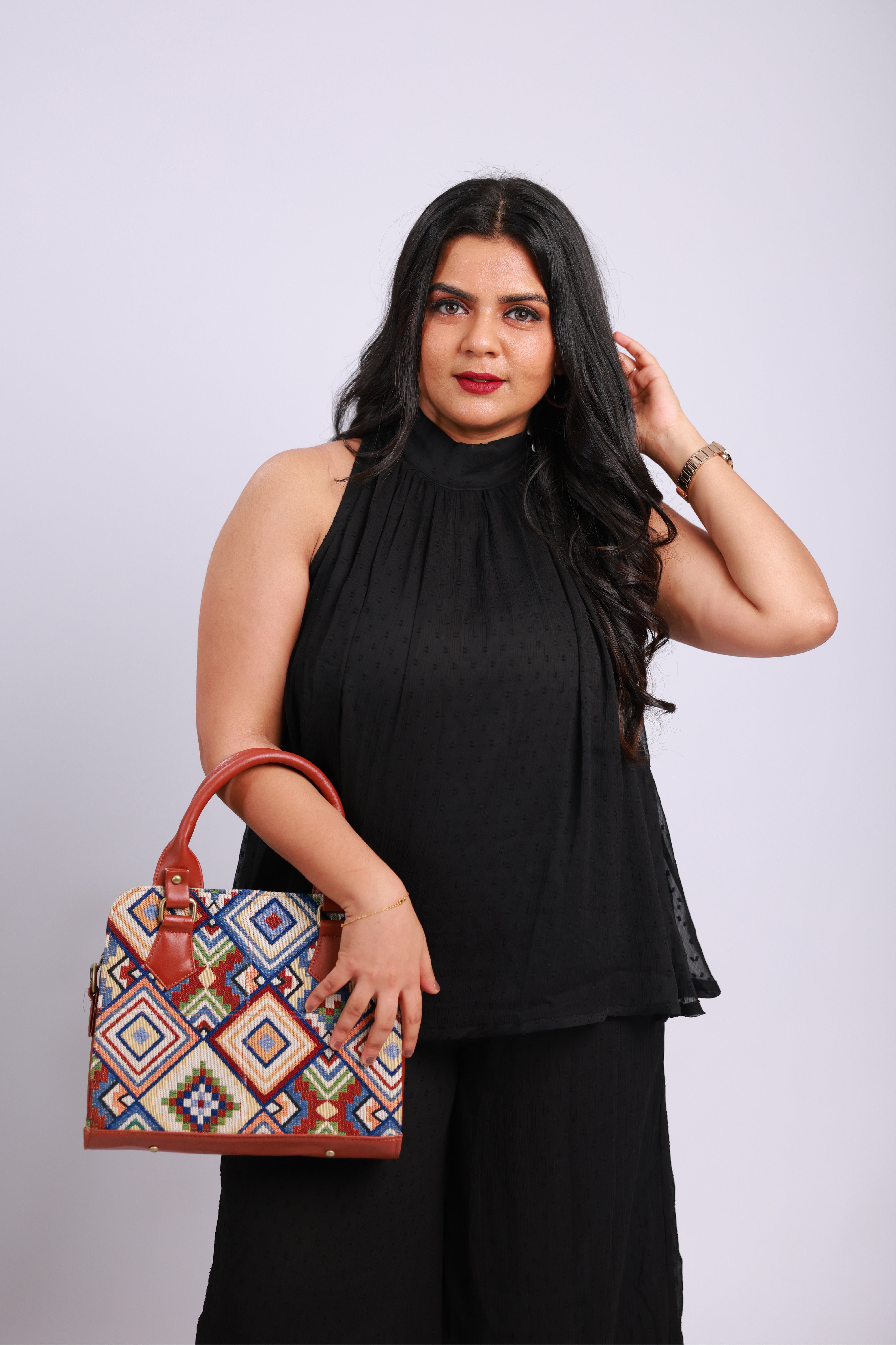 TWCO101 – Black Chiffon Co-Ord Set
